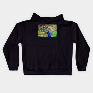 Peacock Showing Off Kids Hoodie